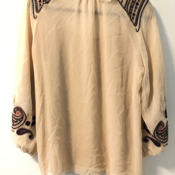 Nanette  Lepore  embroidered and lined silk blouse, size 12 - Picture 2 of 4